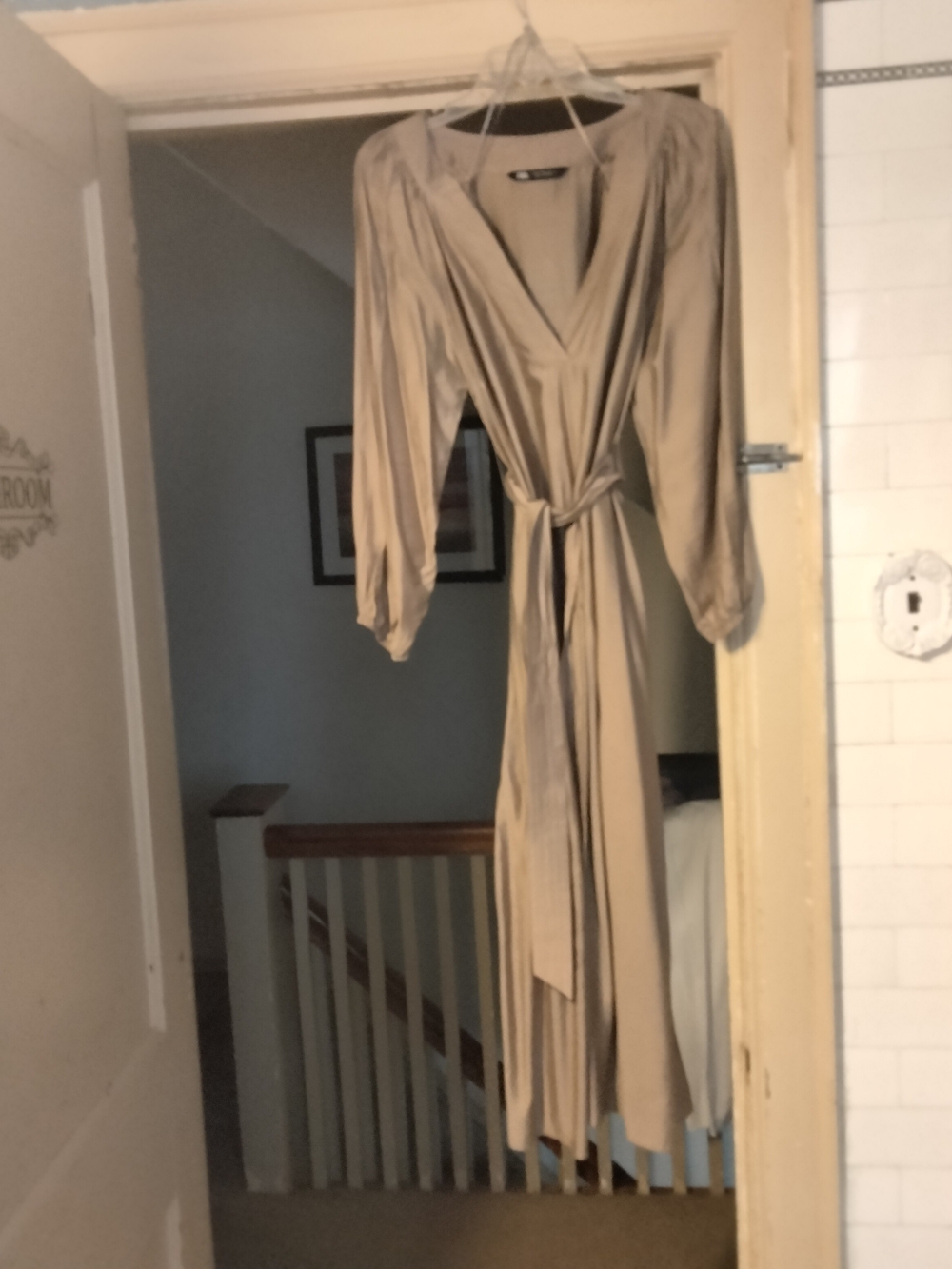 Zara Taupe Wrap Trench Coat with Self-Tie Belt